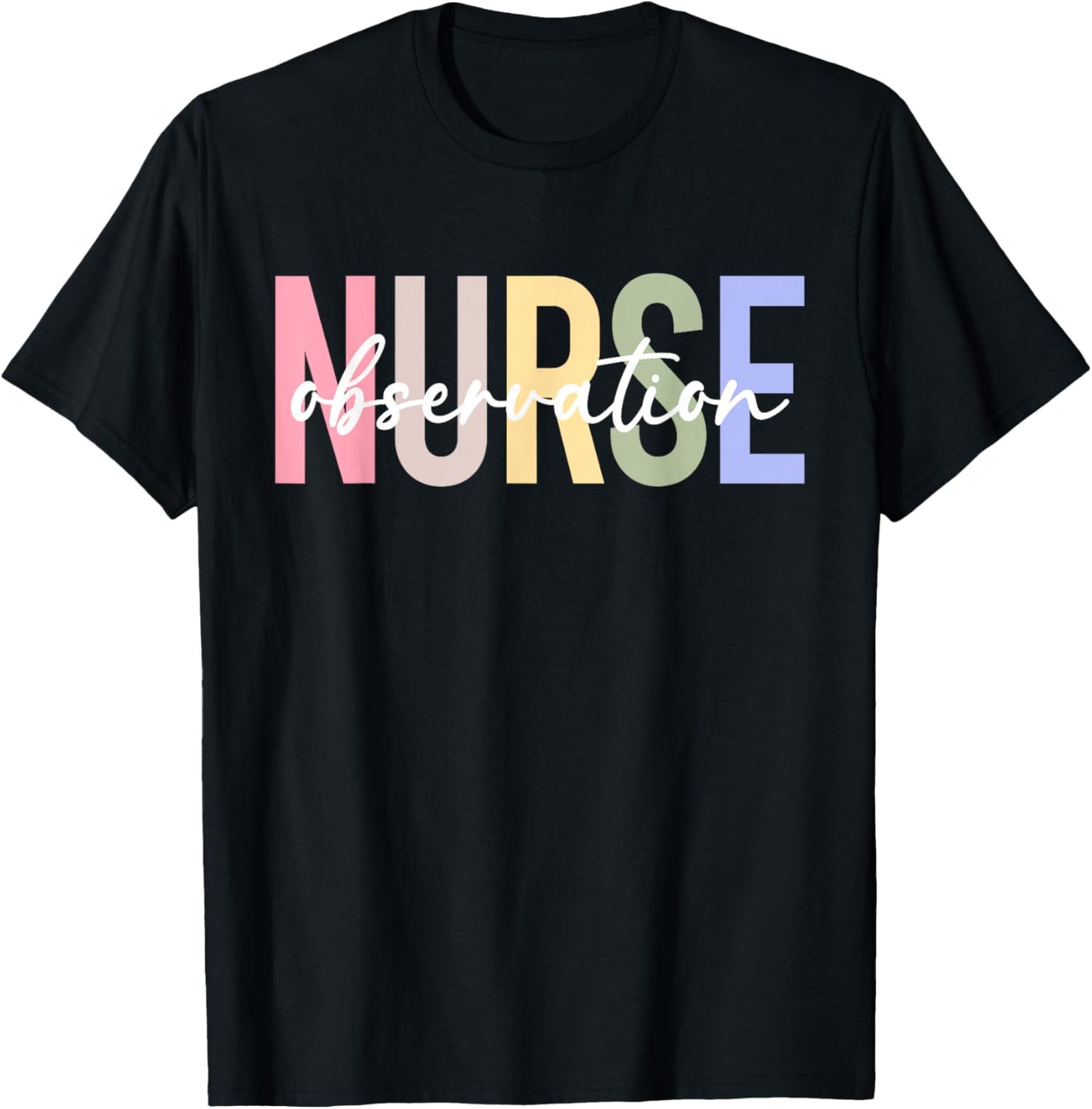 Boho Observation Nurse Medical Observation Unit T-Shirt - T-Shirt | Black