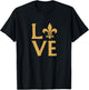 New Orleans Love Fleur-de-lis Graphic T-Shirt - T-Shirt | Black