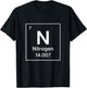Periodic Table of Elements Nitrogen Element T-Shirt - T-Shirt | Black