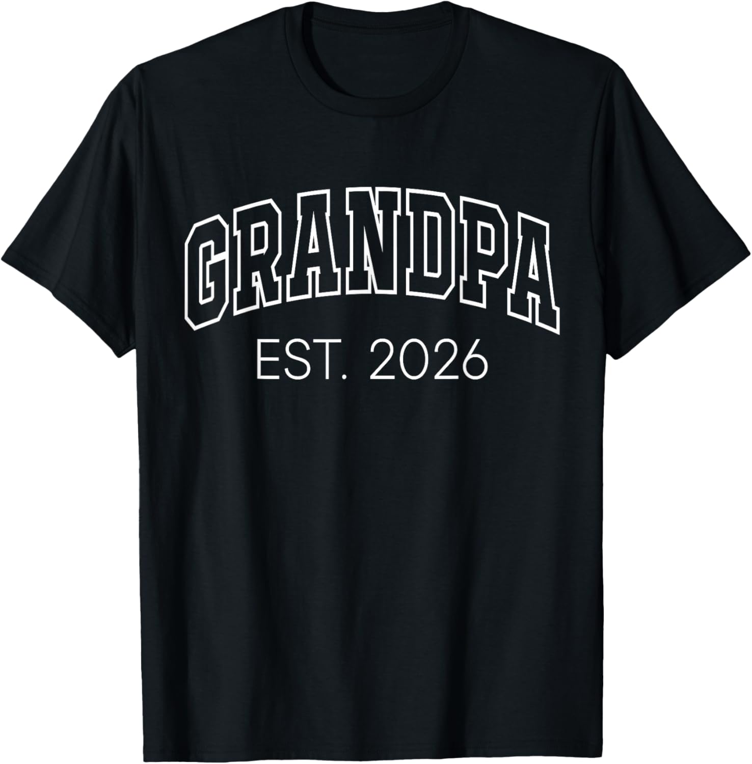 Promoted to Grandpa Est 2026 First Time Grandfather to Be T-Shirt - T-Shirt | Black