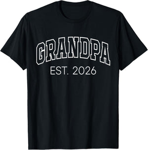 Promoted to Grandpa Est 2026 First Time Grandfather to Be T-Shirt - T-Shirt | Black
