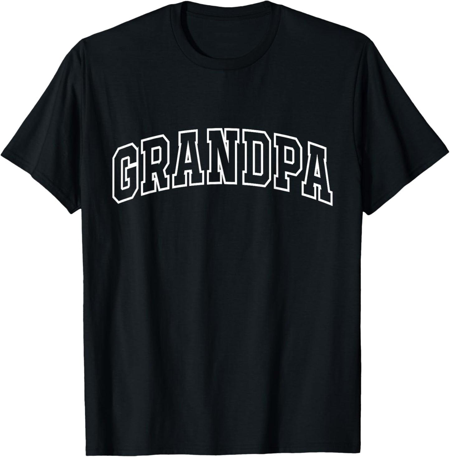 Grandpa Funny Athletic Lettering Father's Day Grandfather T-Shirt - T-Shirt | Black