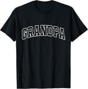 Grandpa Funny Athletic Lettering Father's Day Grandfather T-Shirt - T-Shirt | Black