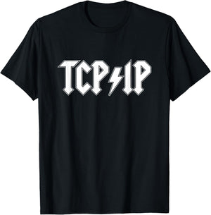 Funny Network Engineer Cybersecurity IT Support TCP IP Coder T-Shirt - T-Shirt | Black