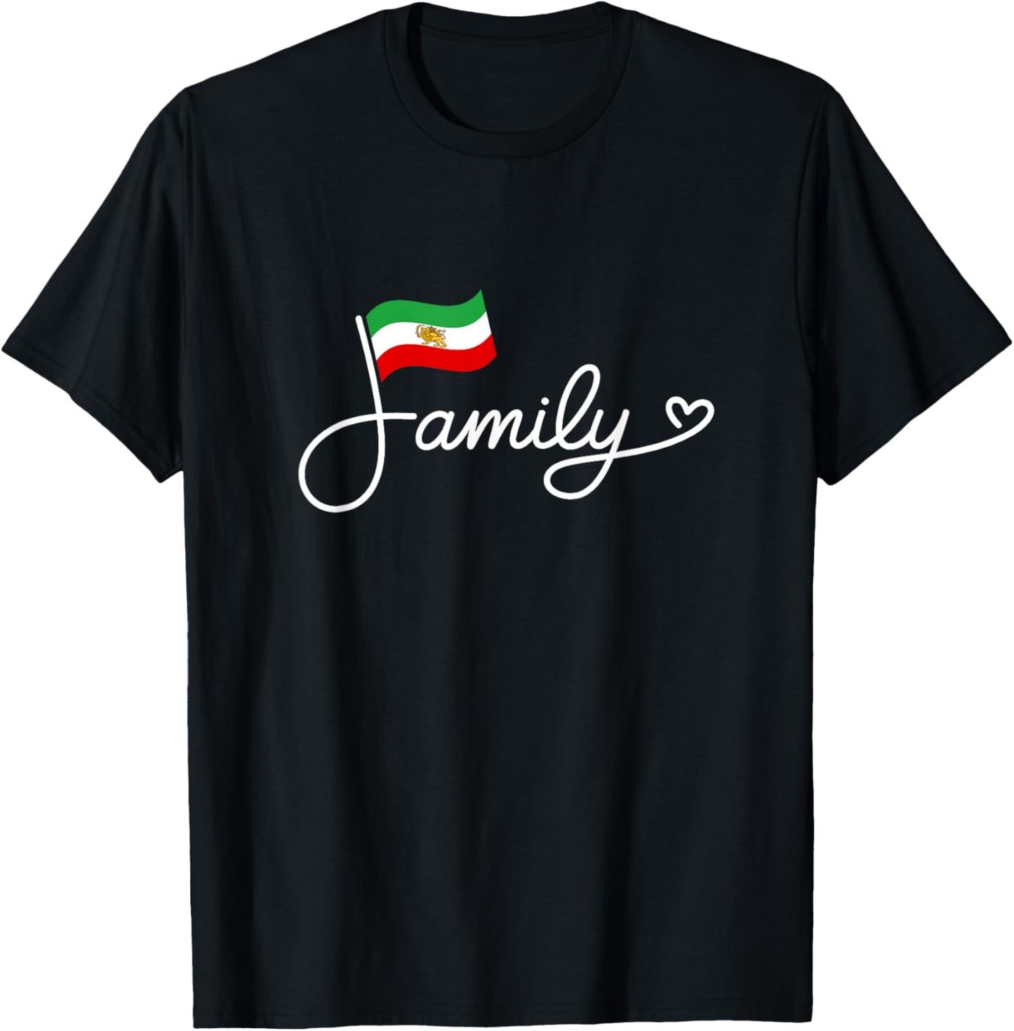 Persia Family - Persian Flag Heritage Word Art T-Shirt - T-Shirt | Black