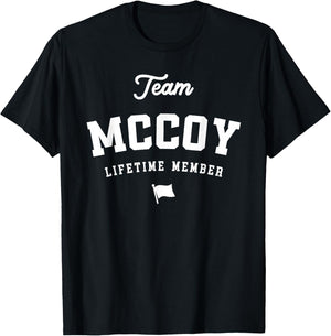 Team Mccoy Lifetime Member Funny Name Mccoy T-Shirt - T-Shirt | Black