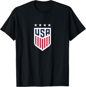 Kids Officially Licensed US Women's National Soccer Team USWNT T-Shirt - T-Shirt | Black