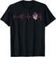 Heartbeat 250th Celebration American Flag Design T-Shirt - T-Shirt | Black