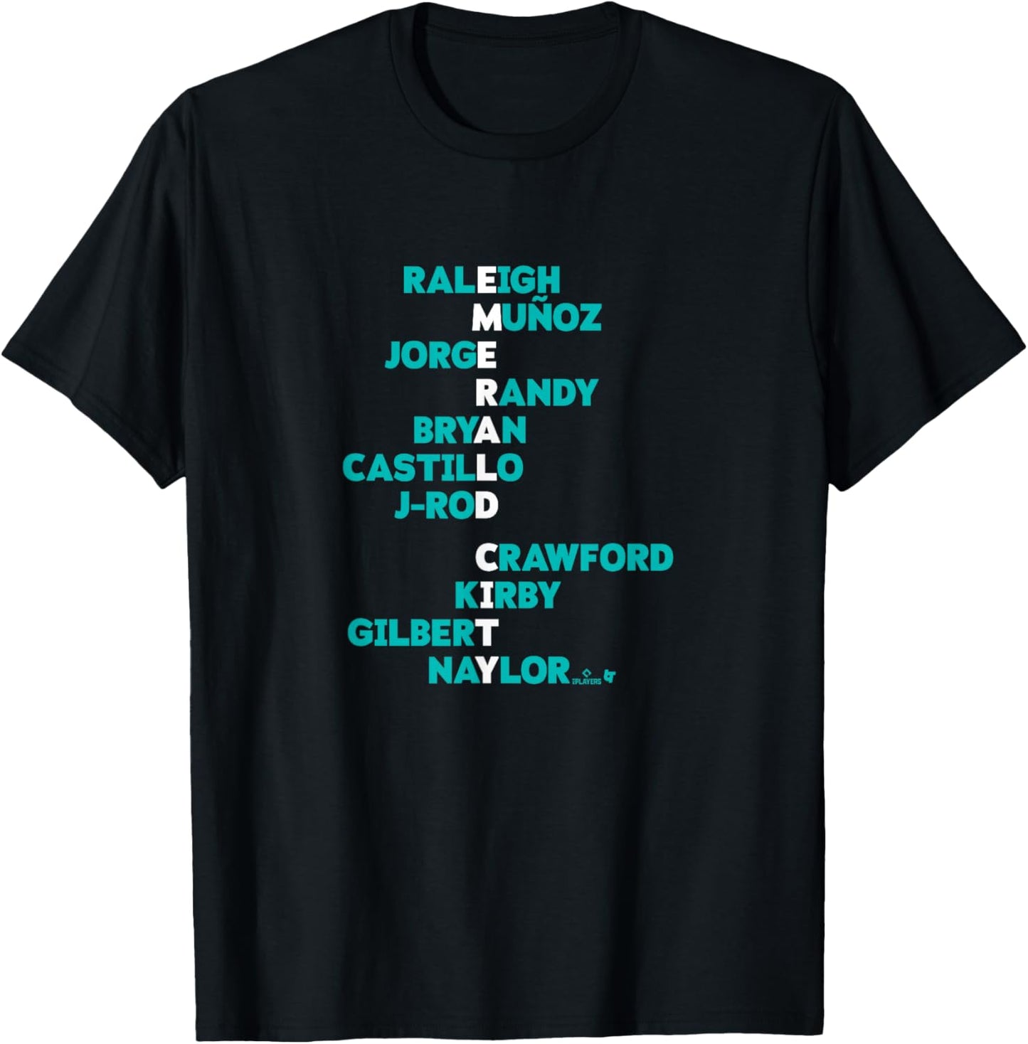 Emerald City Acrostic - Seattle Baseball T-Shirt - T-Shirt | Black