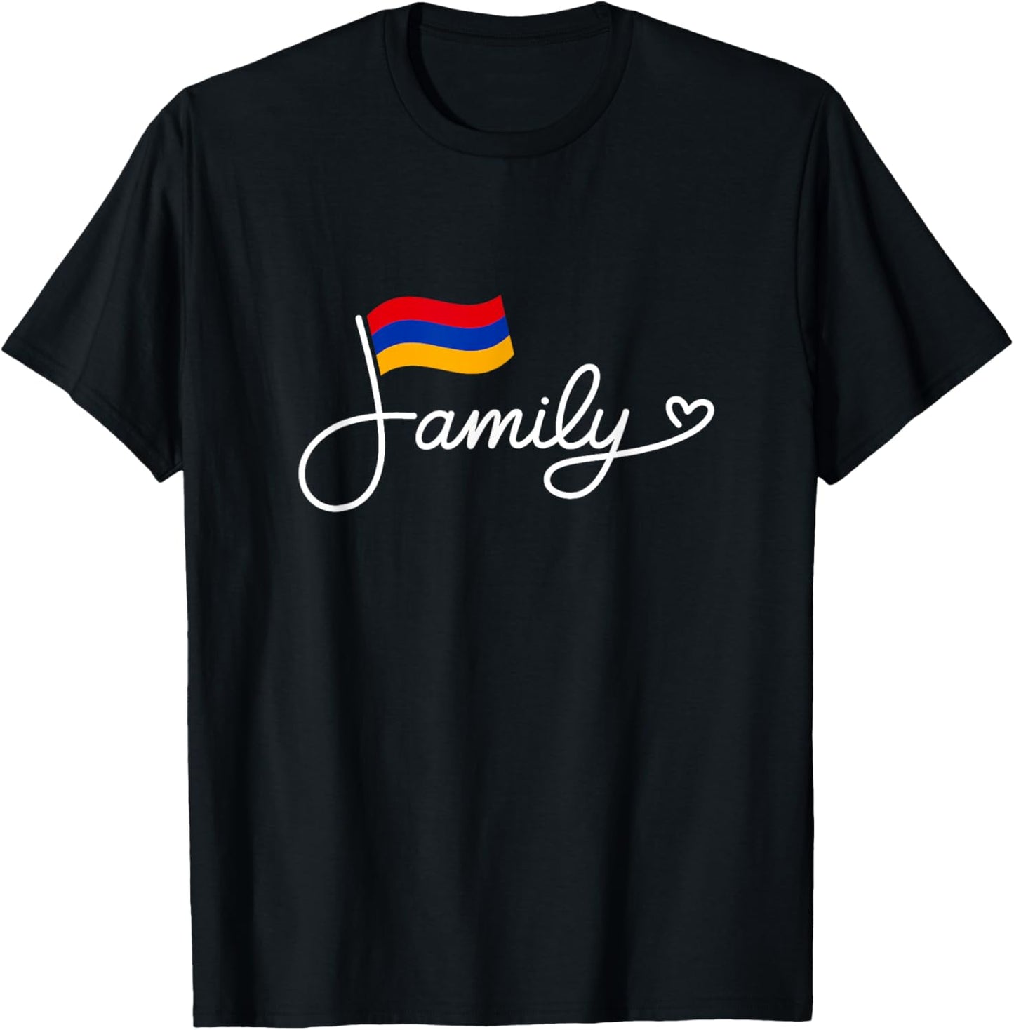 Armenia Family - Armenian Flag Heritage Word Art T-Shirt - T-Shirt | Black