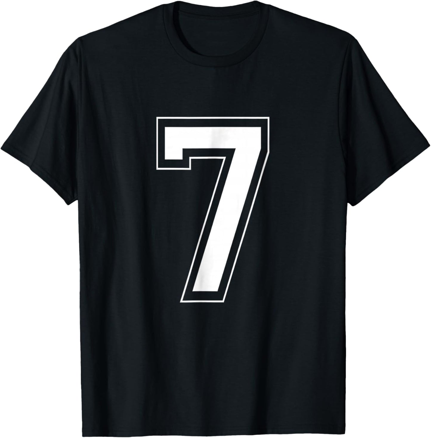 Number 7 Funny Meme Saying 6 7 Six Seven 7th Birthday 7 Year T-Shirt - T-Shirt | Black