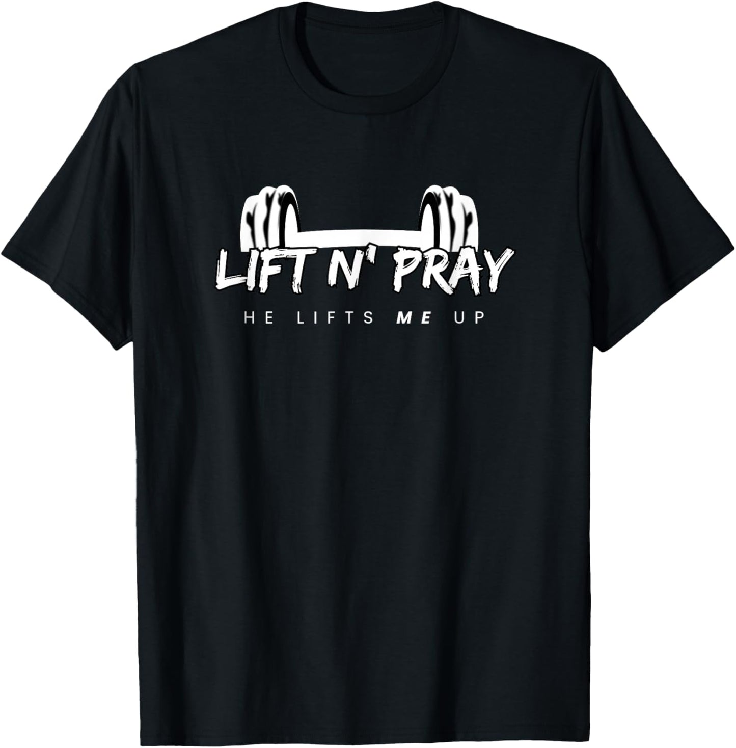 Lift and Pray Workout Christian Lifting Jesus Gym God T-Shirt - T-Shirt | Black