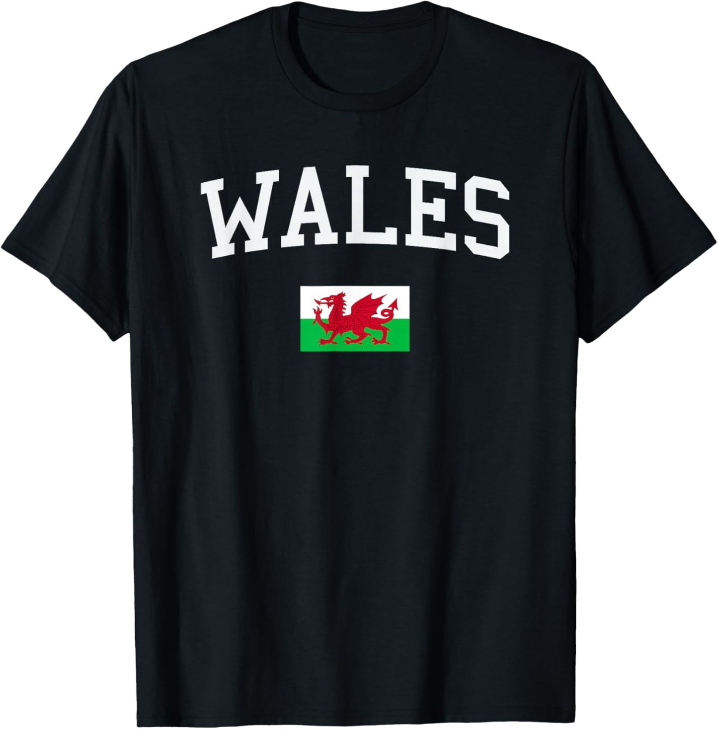 Welsh Flag Men Women Kids Wales T-Shirt - T-Shirt | Black