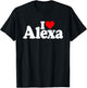 I Love Heart Alexa Name ON A T-Shirt - T-Shirt | Black
