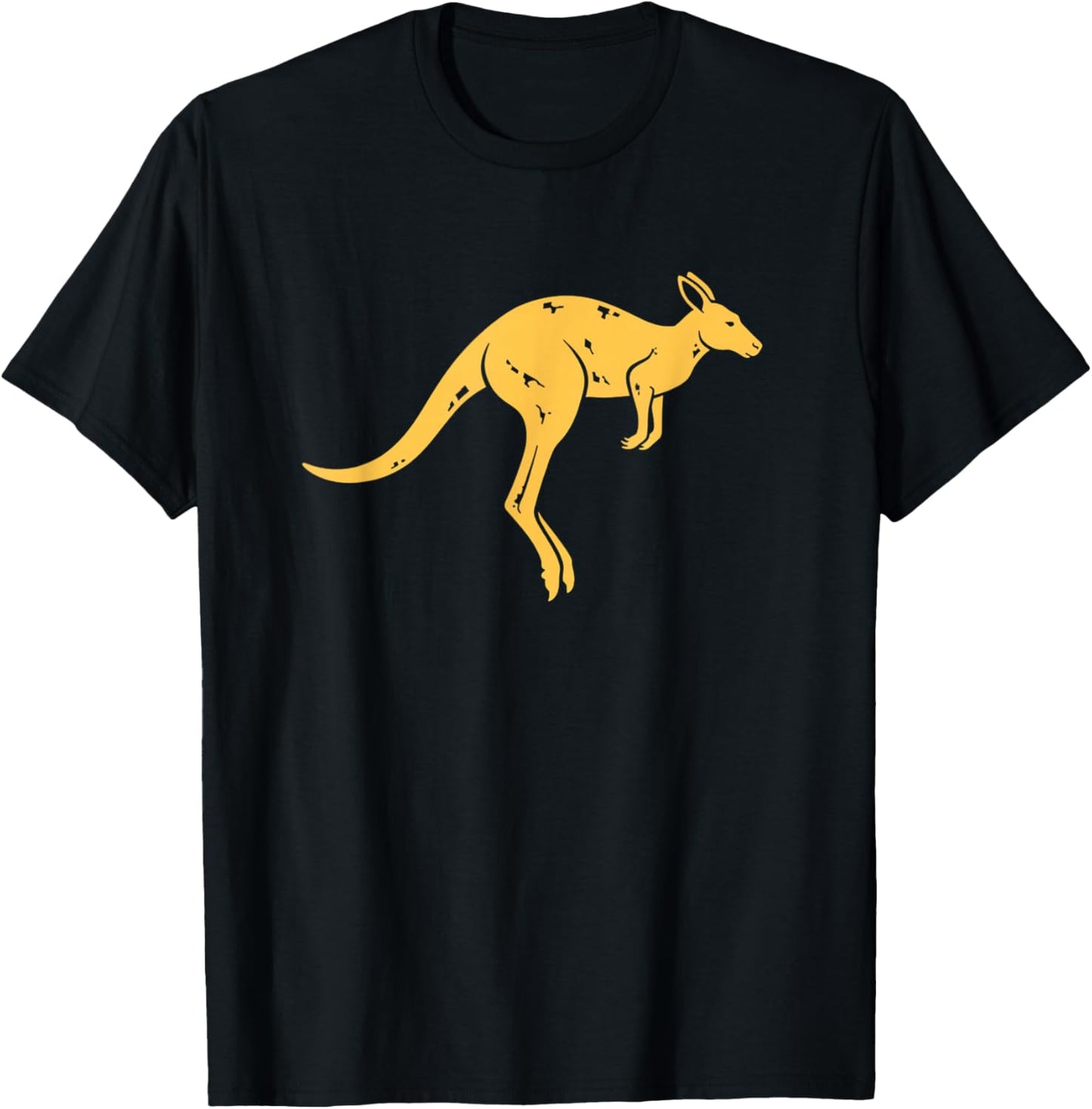 Australian Kangaroo Silhouette Australia Patriotic Animal T-Shirt - T-Shirt | Black