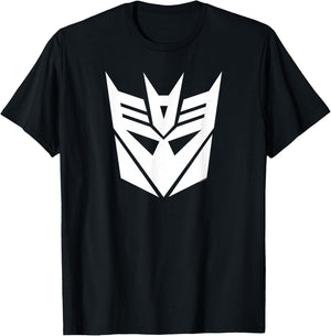 Transformers White Decepticon Sigil T-Shirt - T-Shirt | Black