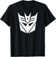 Transformers White Decepticon Sigil T-Shirt - T-Shirt | Black