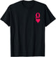 (ON Back) Women Girls V-Day Queen of The Hearts Valentines T-Shirt - T-Shirt | Black