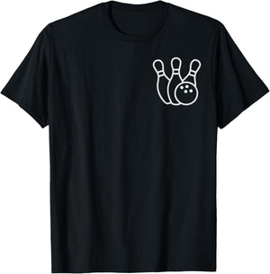 Bowling Player Team Minimalist Bowler Kids T-Shirt - T-Shirt | Black