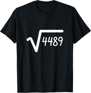 67 Meme Square Root of 4489 Six Seven T-Shirt - T-Shirt | Black