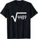 67 Meme Square Root of 4489 Six Seven T-Shirt - T-Shirt | Black