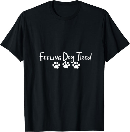 Feeling Dog Tired V-Neck T-Shirt - T-Shirt | Black