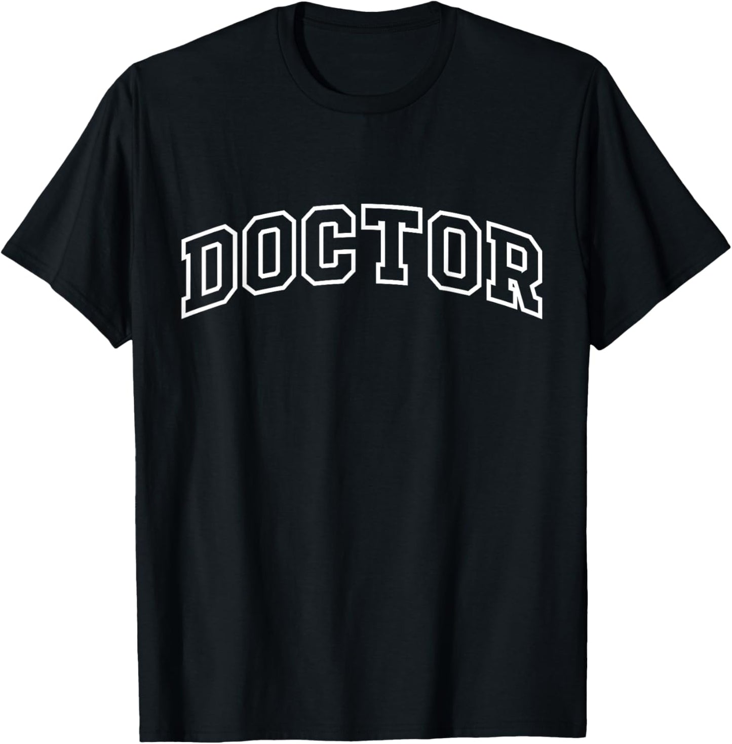 Doctor Funny Athletic Lettering Medical Gifts Men Women T-Shirt - T-Shirt | Black