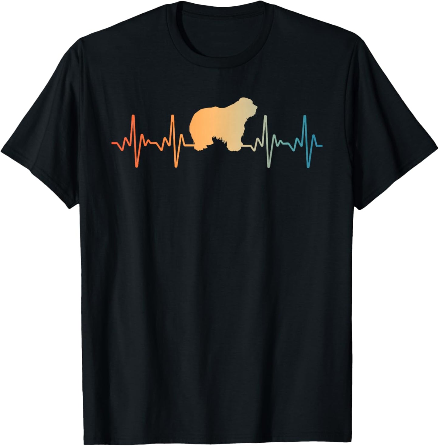 Cool Old English Sheepdog Art Women Sheepdog Lovers T-Shirt - T-Shirt | Black