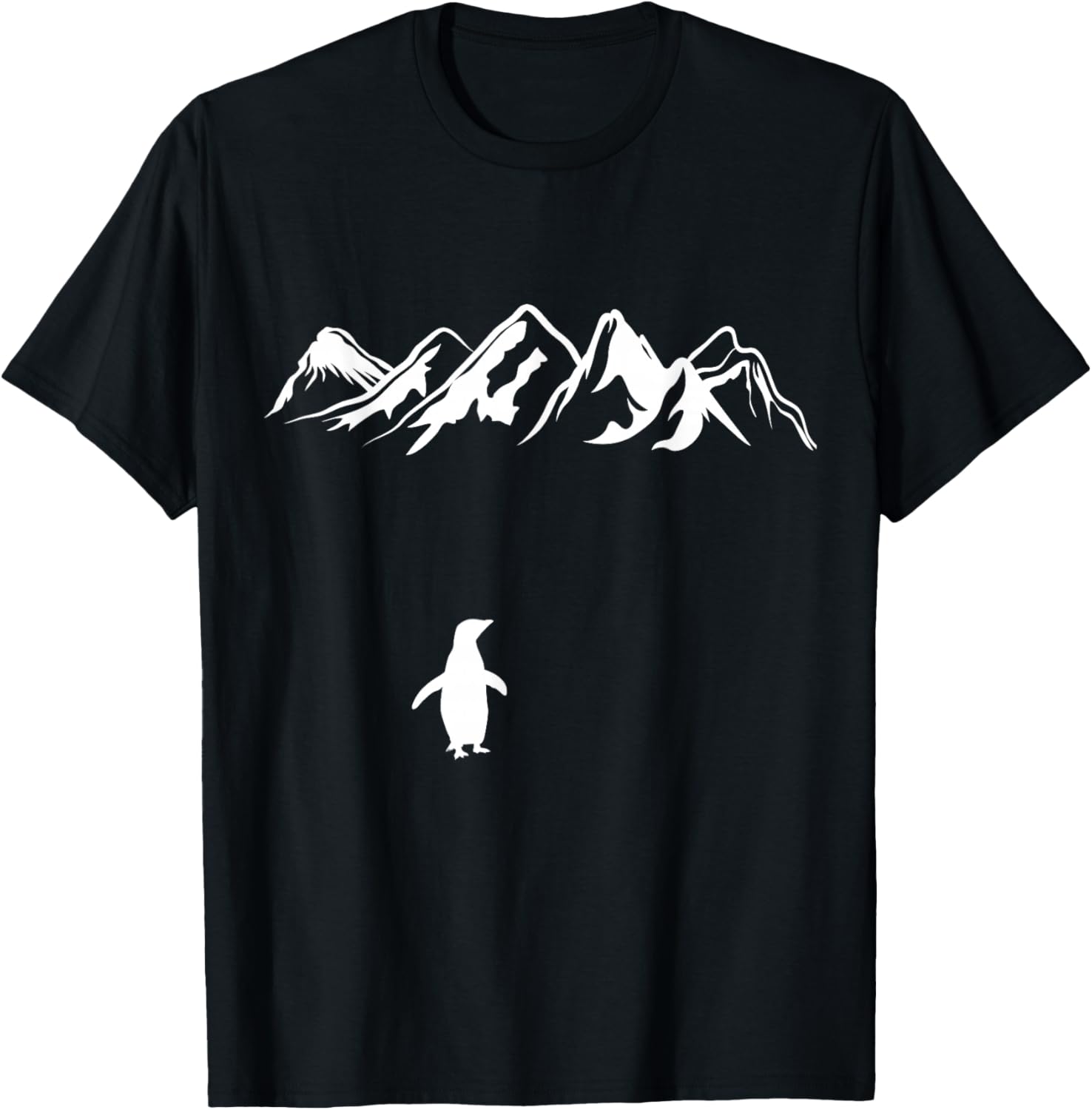 Nihilist Penguin to The Mountains Motivation T-Shirt - T-Shirt | Black