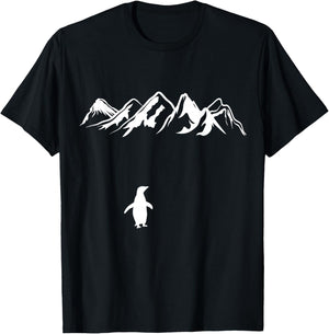 Nihilist Penguin to The Mountains Motivation T-Shirt - T-Shirt | Black