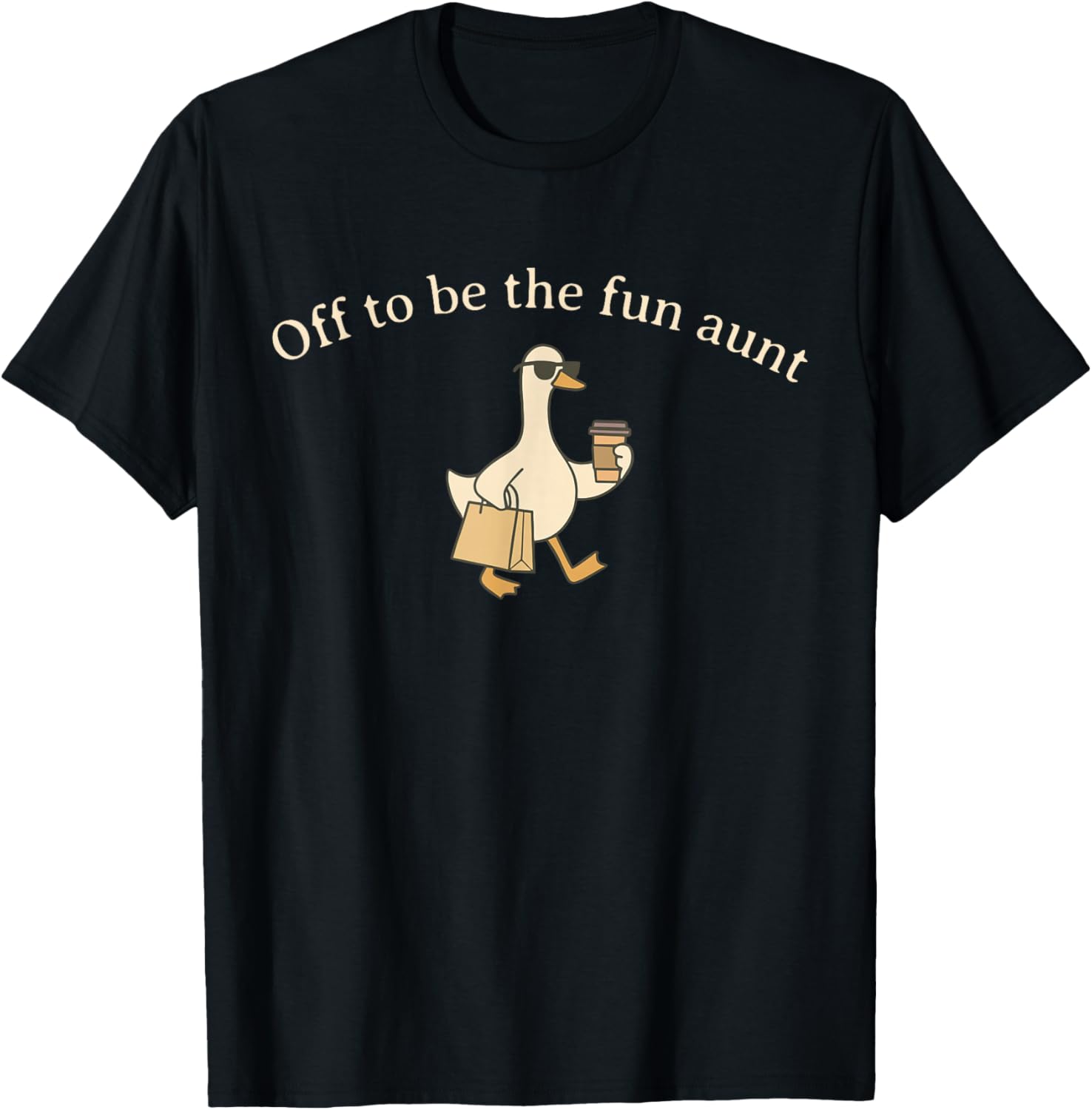 Off to Be The Fun Aunt Silly Goose Pregnancy Announcement T-Shirt - T-Shirt | Black