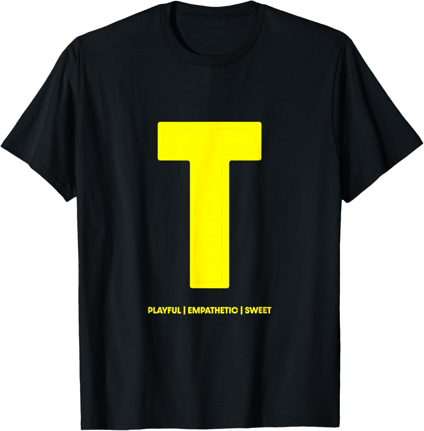 Chipmunks T for Theodore Letter Print Halloween Costume T-Shirt - T-Shirt | Black