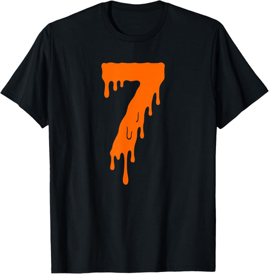 Number 7 Funny Meme Saying 6 7 Six Seven Couples Halloween T-Shirt - T-Shirt | Black