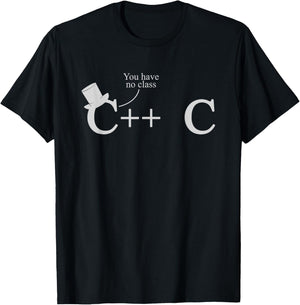C++ VS C | Funny Nerdy Programming Coding Data Science T-Shirt - T-Shirt | Black