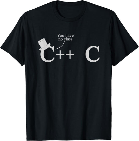 C++ VS C | Funny Nerdy Programming Coding Data Science T-Shirt - T-Shirt | Black