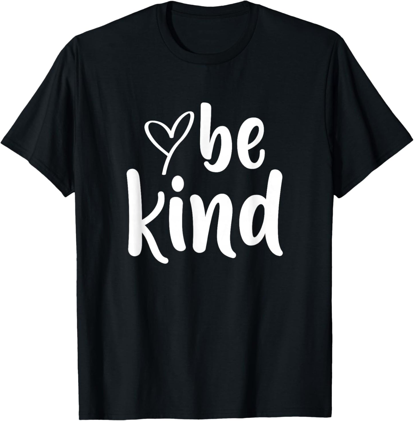 Be Kind Minimalist Love Kindness Positive T-Shirt - T-Shirt | Black