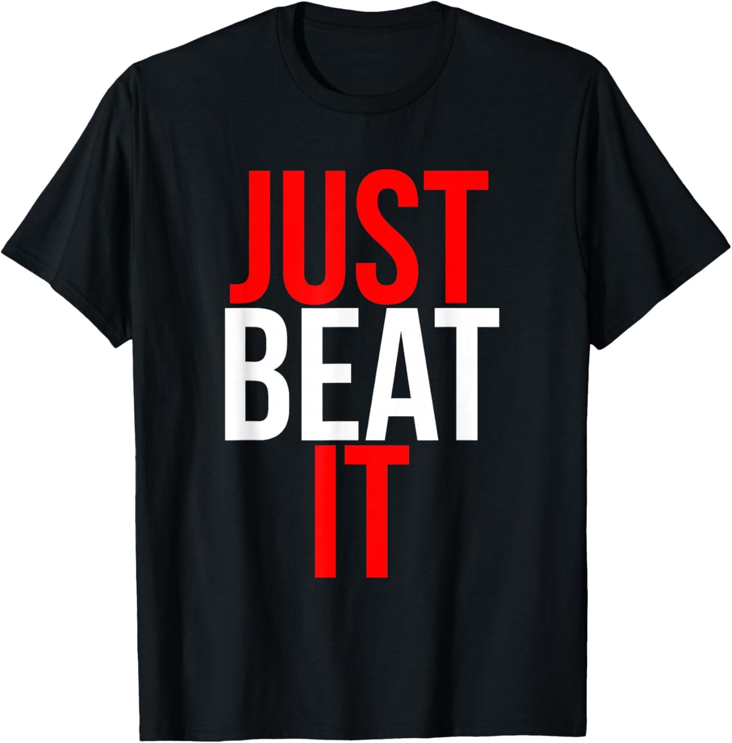Just Beat It Vintage Retro Bold 1980s Women Men 80s Gift T-Shirt - T-Shirt | Black