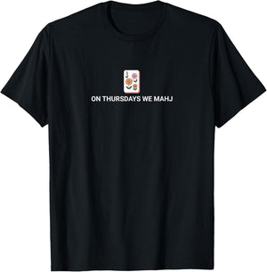 On Thursdays We Mahj T-Shirt - T-Shirt | Black