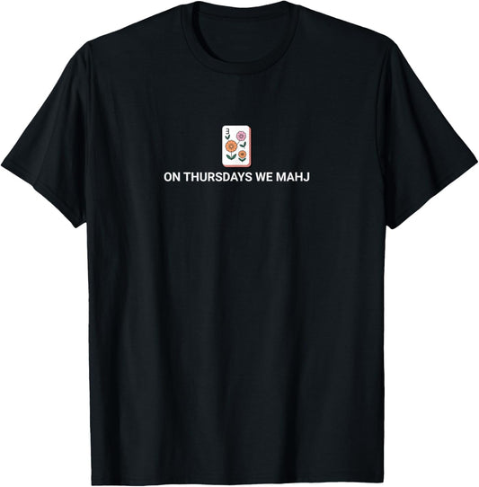 On Thursdays We Mahj T-Shirt - T-Shirt | Black