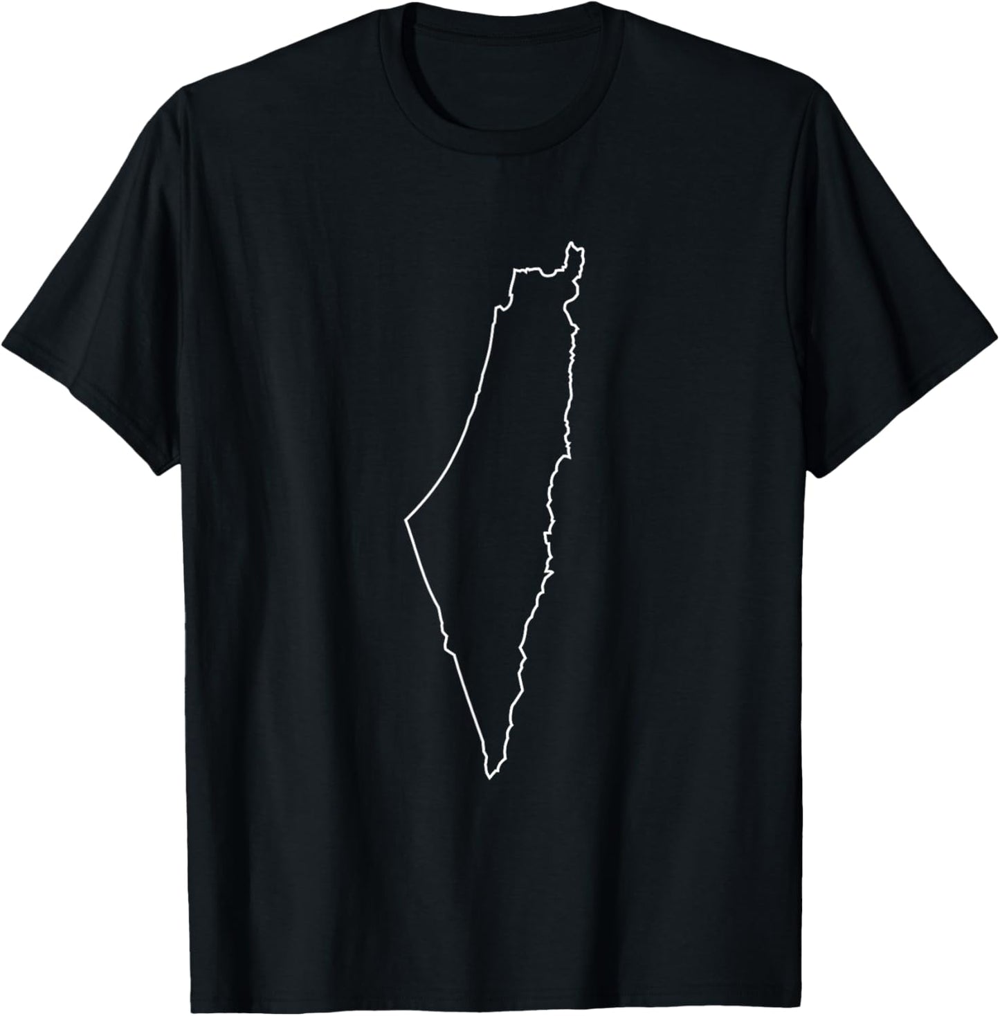 Palastine Map, Palestinian Love Illustration Graphic Design T-Shirt - T-Shirt | Black