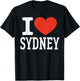 I Love Sydney City Heart Graphic Souvenir Travel T-Shirt - T-Shirt | Black