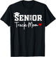 Senior 2026 Track Mom Class of 2026 Track Team Parent Heart T-Shirt - T-Shirt | Black