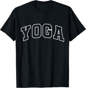 Yoga Funny Athletic Lettering Instructor Coach T-Shirt - T-Shirt | Black