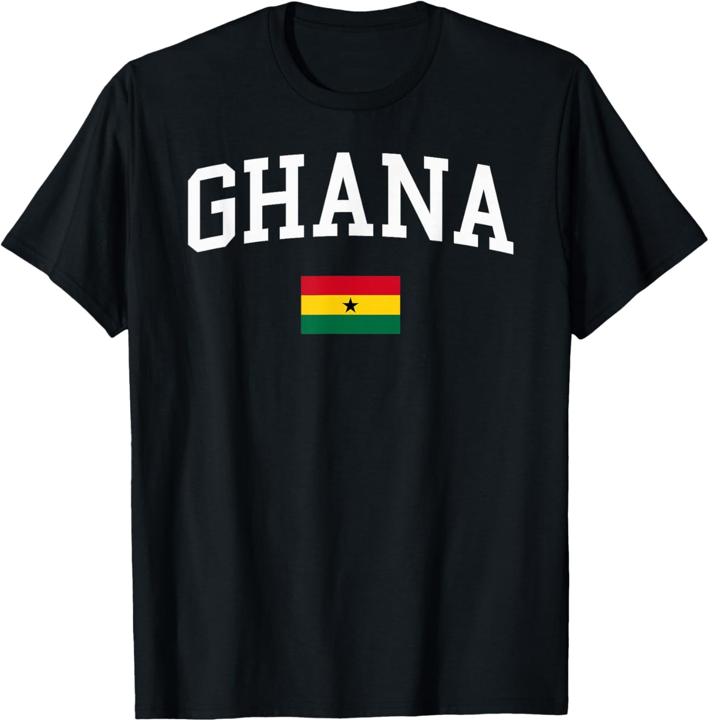 Ghanaian Flag Men Women Kids Ghana T-Shirt - T-Shirt | Black