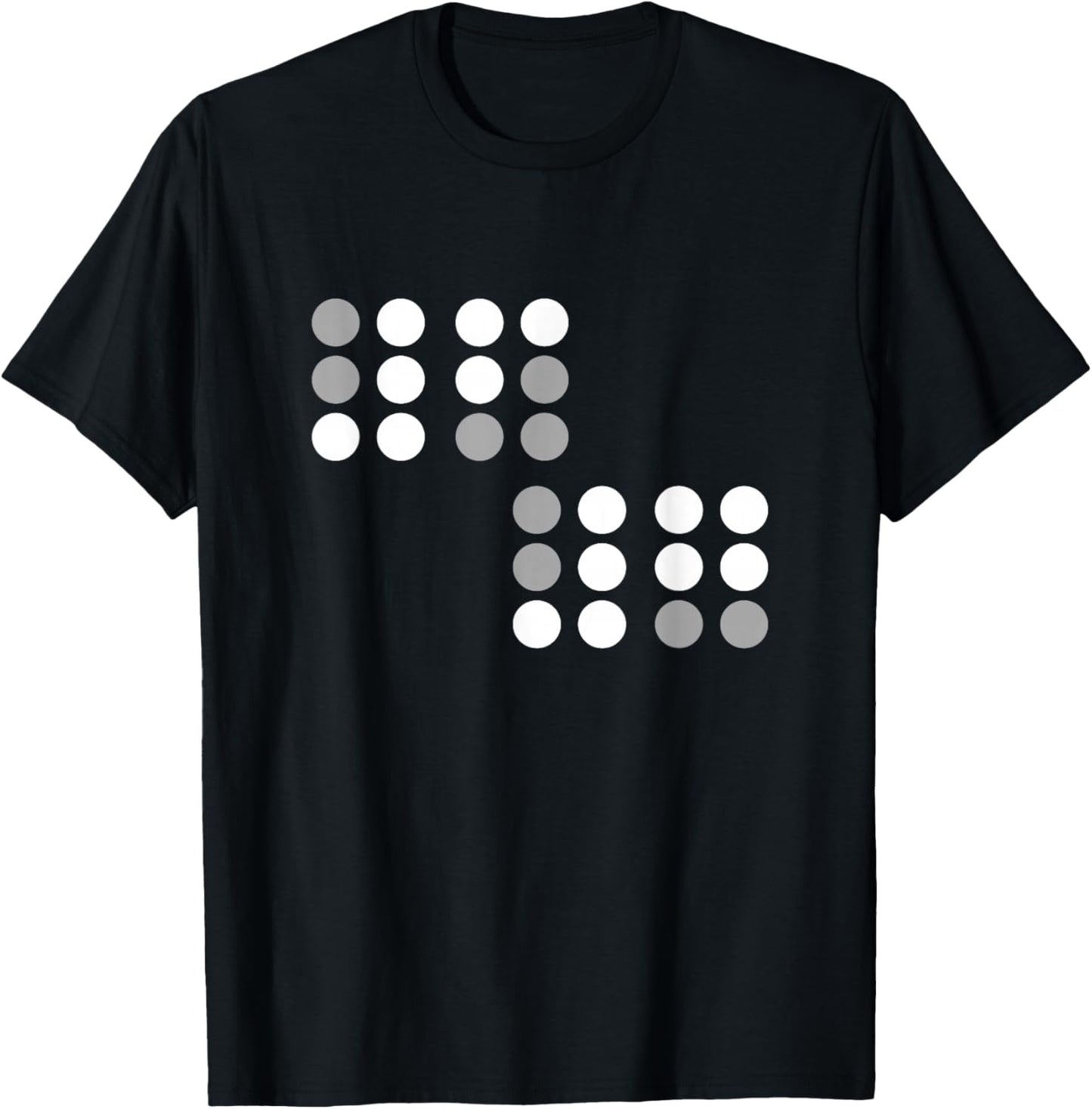 Funny Six Seven 6 7 Meme Unique Design 6 7 in Braille T-Shirt - T-Shirt | Black