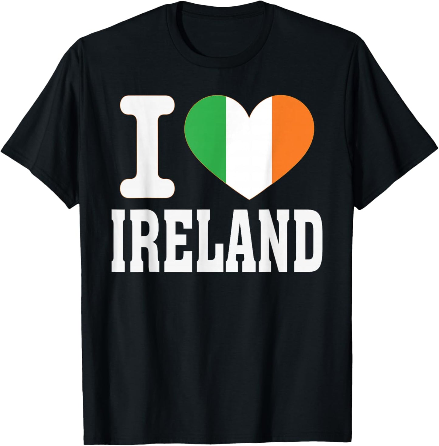 I Love Ireland Heart Souvenir Lovers Pride Travel T-Shirt - T-Shirt | Black