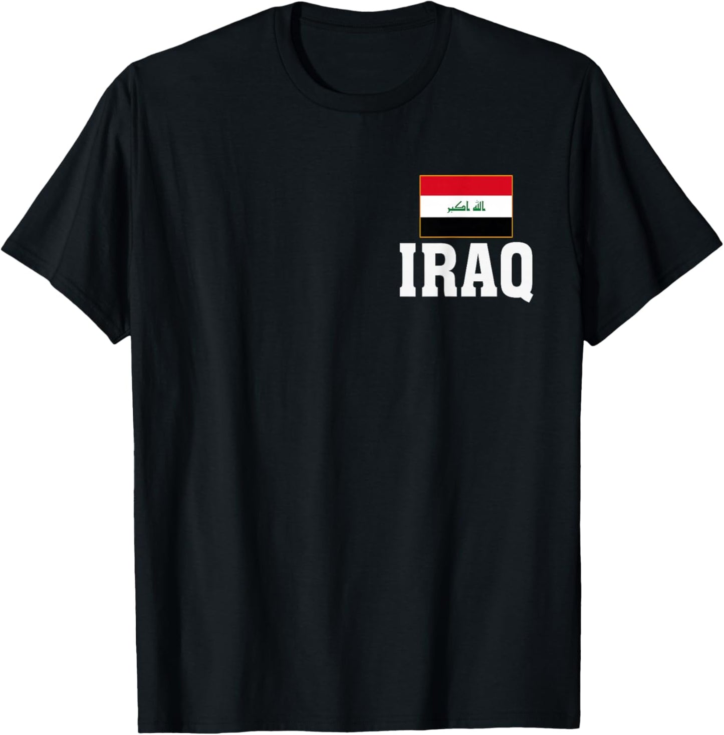 Iraq Flag Patriotic Country Roots Souvenir T-Shirt - T-Shirt | Black