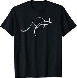 Abstract Kangaroo Art - Geometric Wildlife Australia Design T-Shirt - T-Shirt | Black