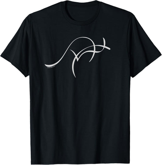 Abstract Kangaroo Art - Geometric Wildlife Australia Design T-Shirt - T-Shirt | Black