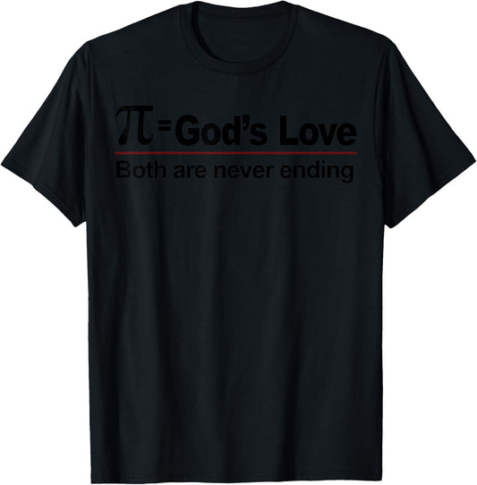 Pi Equals God’s Love T-Shirt - T-Shirt | Black